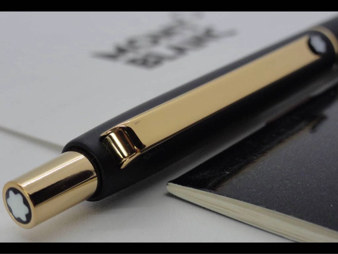 ※美品！★モンブラン・ボールペン★ブラック・カラー軸No2918ゴールドプレート