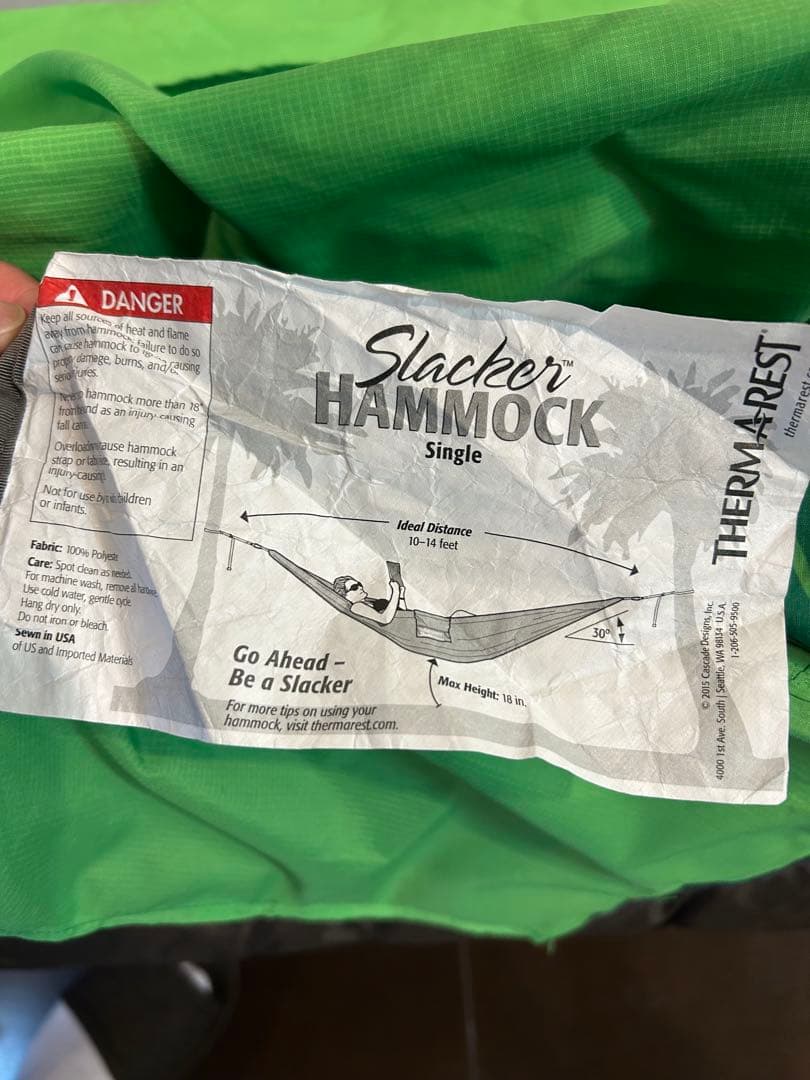 eno ハンモック用のダウン寝袋 ハンモック付き