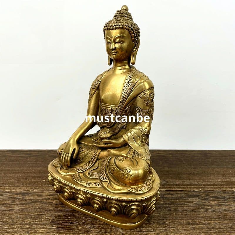 チベット密教仏像 薬師仏 阿弥陀仏 釈迦牟尼仏 三宝仏仏像 銅製品 辟邪開運置物