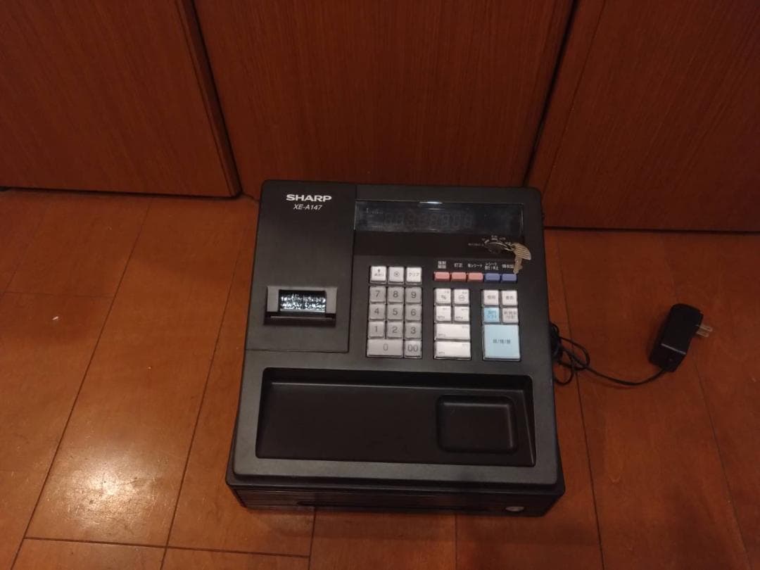 難あり 動作確認済 SHARP XE-A147 電子 レジスター 鍵2個 ★