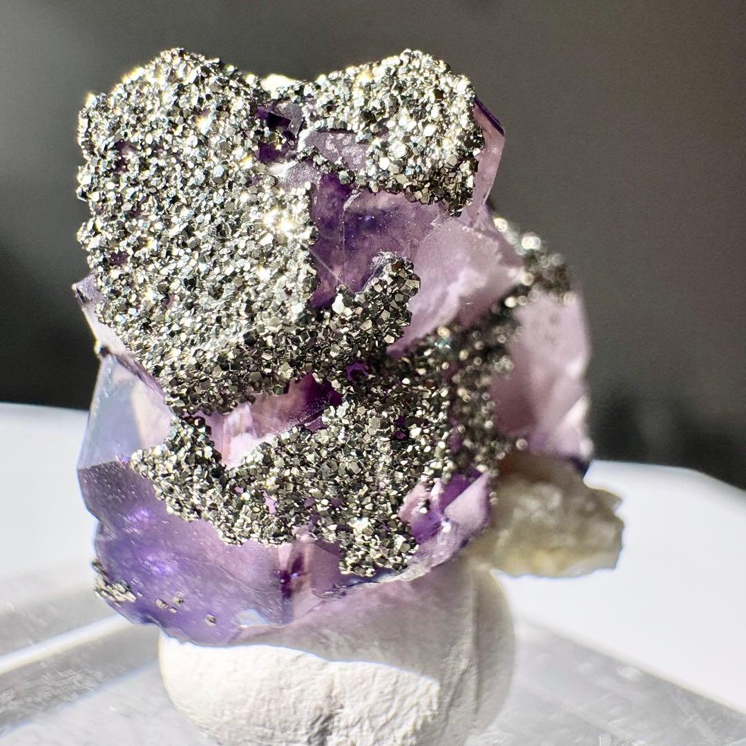 516 中国 内モンゴル産 レアタイプ フローライト&パイライト&クォーツ