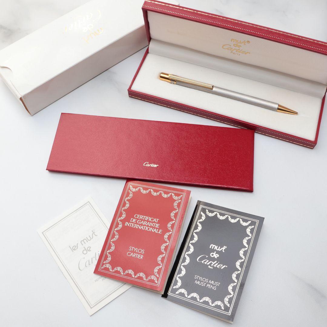 未使用 Cartier ボールペン シルバー ゴールド カルティエ