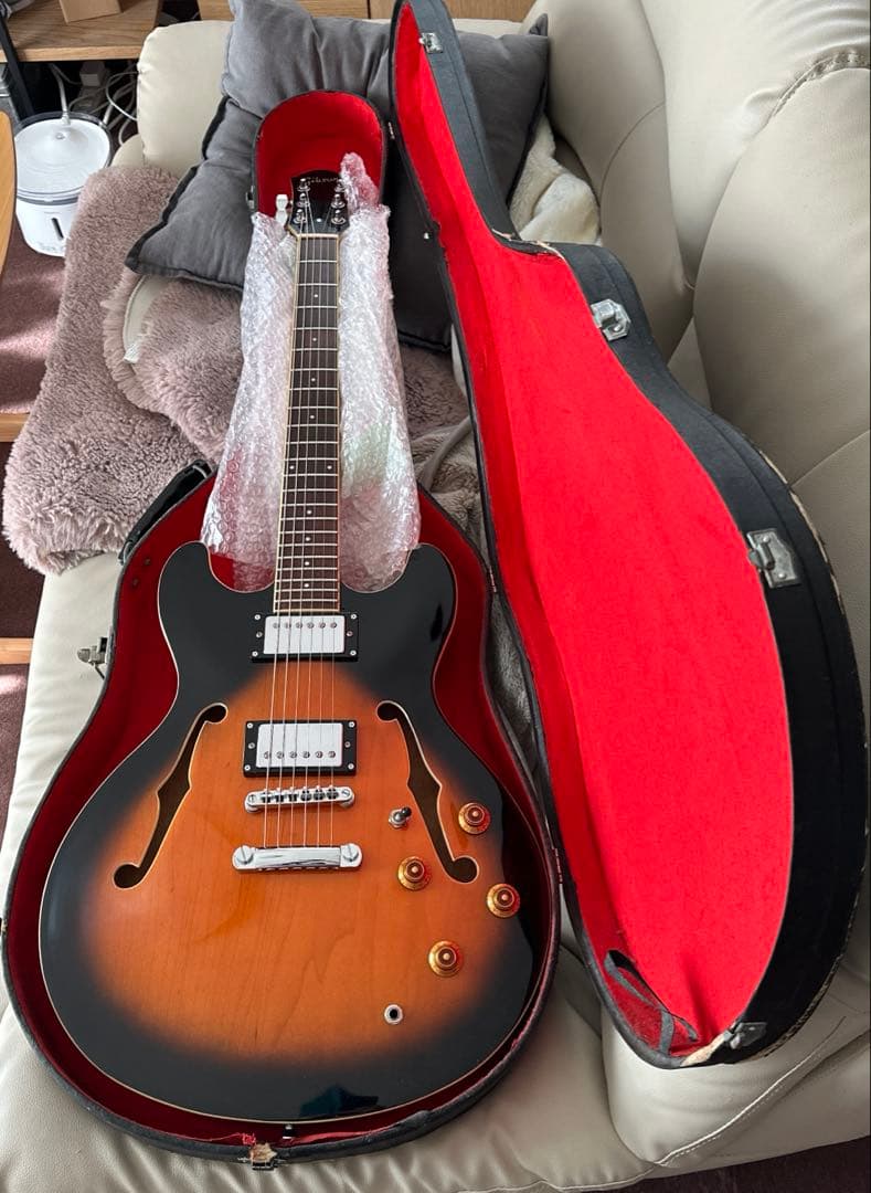 (中古) セミアコ　エレキギター (メーカー不明)サンバースト