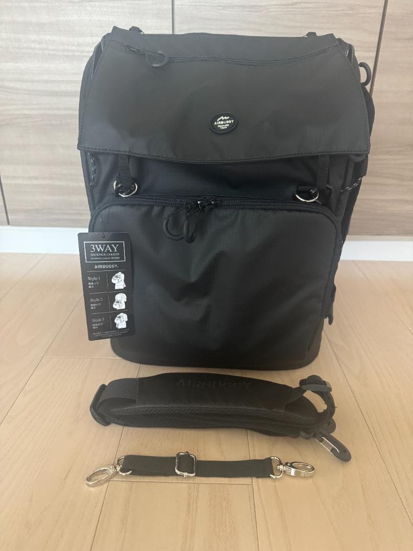 マ*ン様 エアバギー 3WAY バックパックキャリー レギュラー ブラック 黒