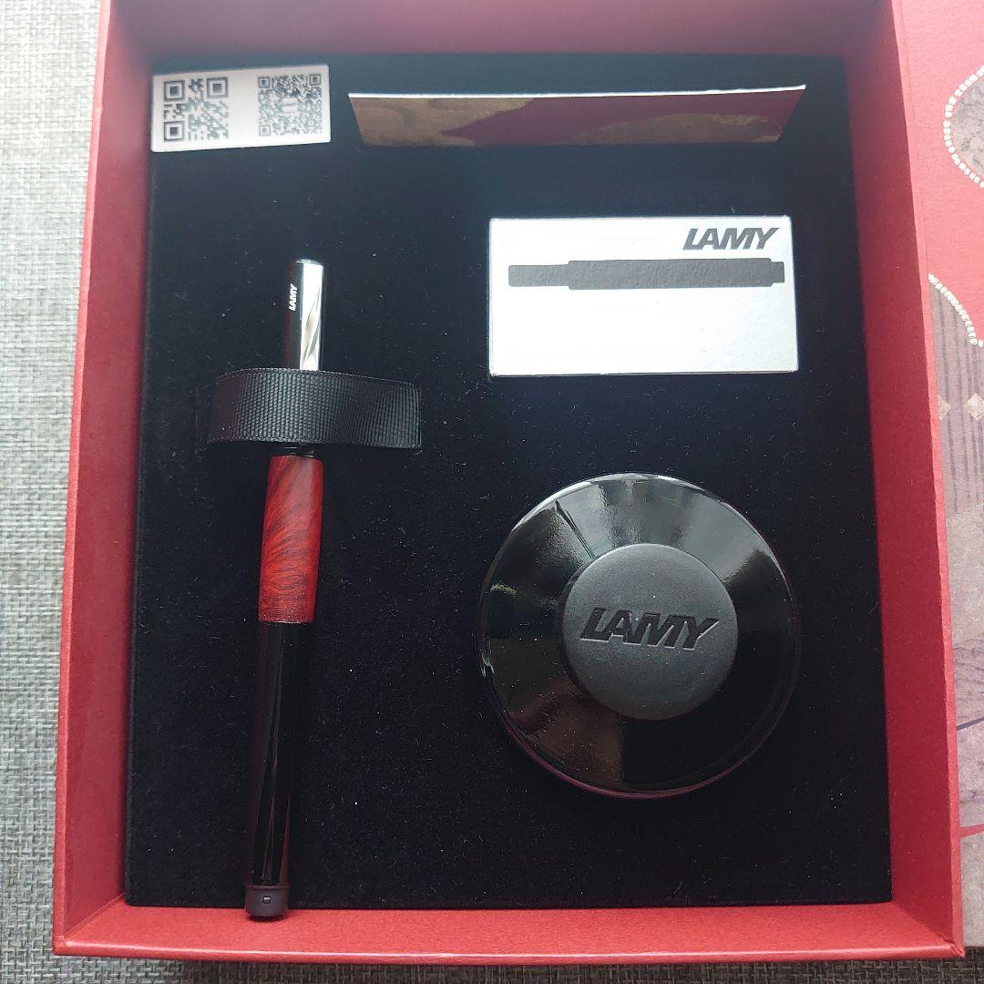 LAMY 万年筆セット 赤 14金ペン先