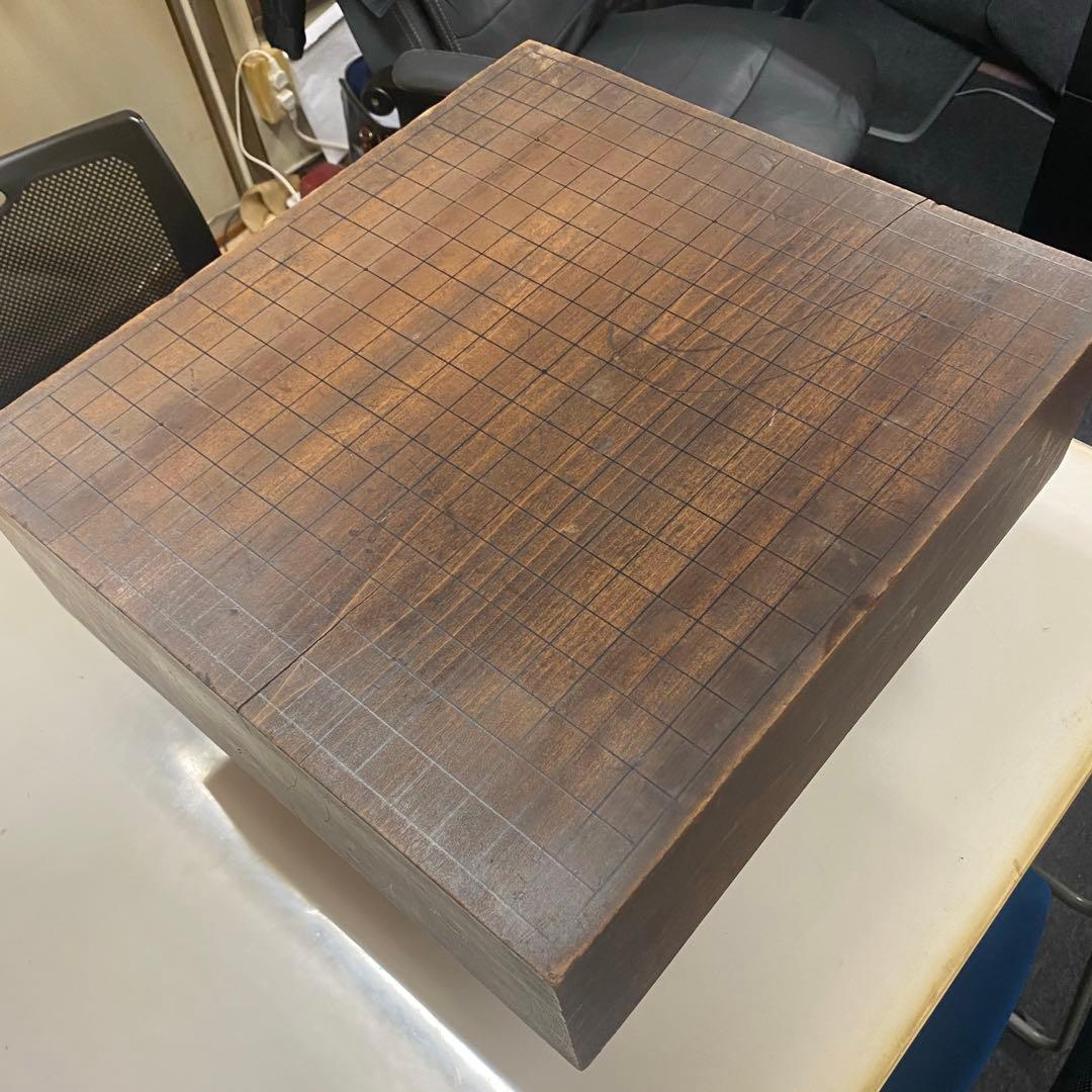 木製囲碁盤 丸脚付き 正方形　骨董　昭和レトロ　大正ロマン