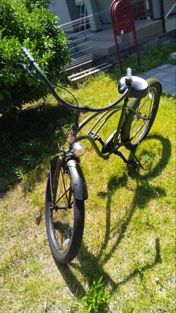 ビーチクルーザー26インチ　Rainbow　オリーブグリーン