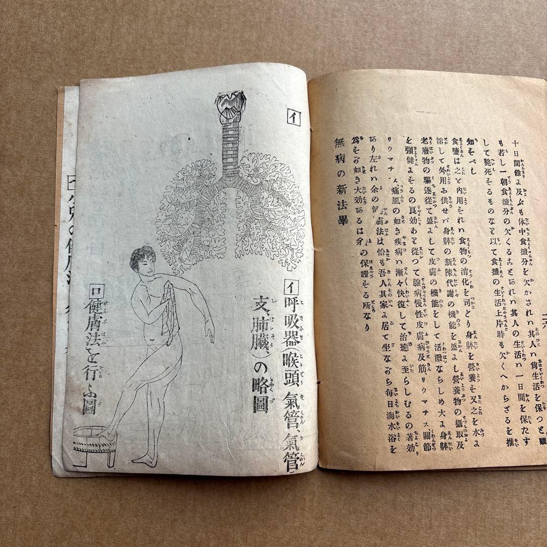 【激レア明治古書】人間生涯無病之新法 明治20年 衛生法 健康法 挿絵多数 史料