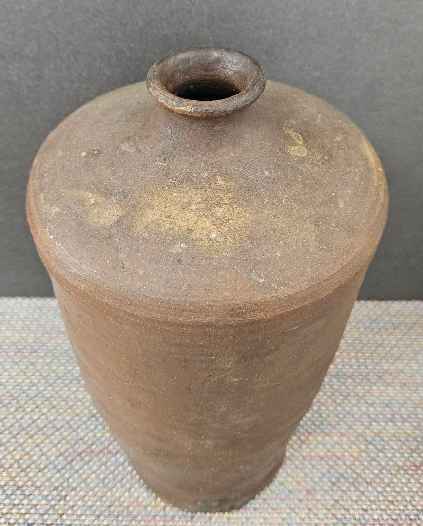 東南アジア古陶磁器系　琉球古陶系　 南蛮壺　花入れ　茶道具　茶器　高27.2cm
