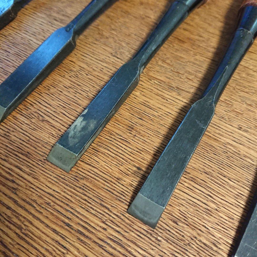 秀丸 ☆ 追入 鑿 平 ６本セット ３分 ４分 のみ ノミ 彫刻 大工道具 鉋