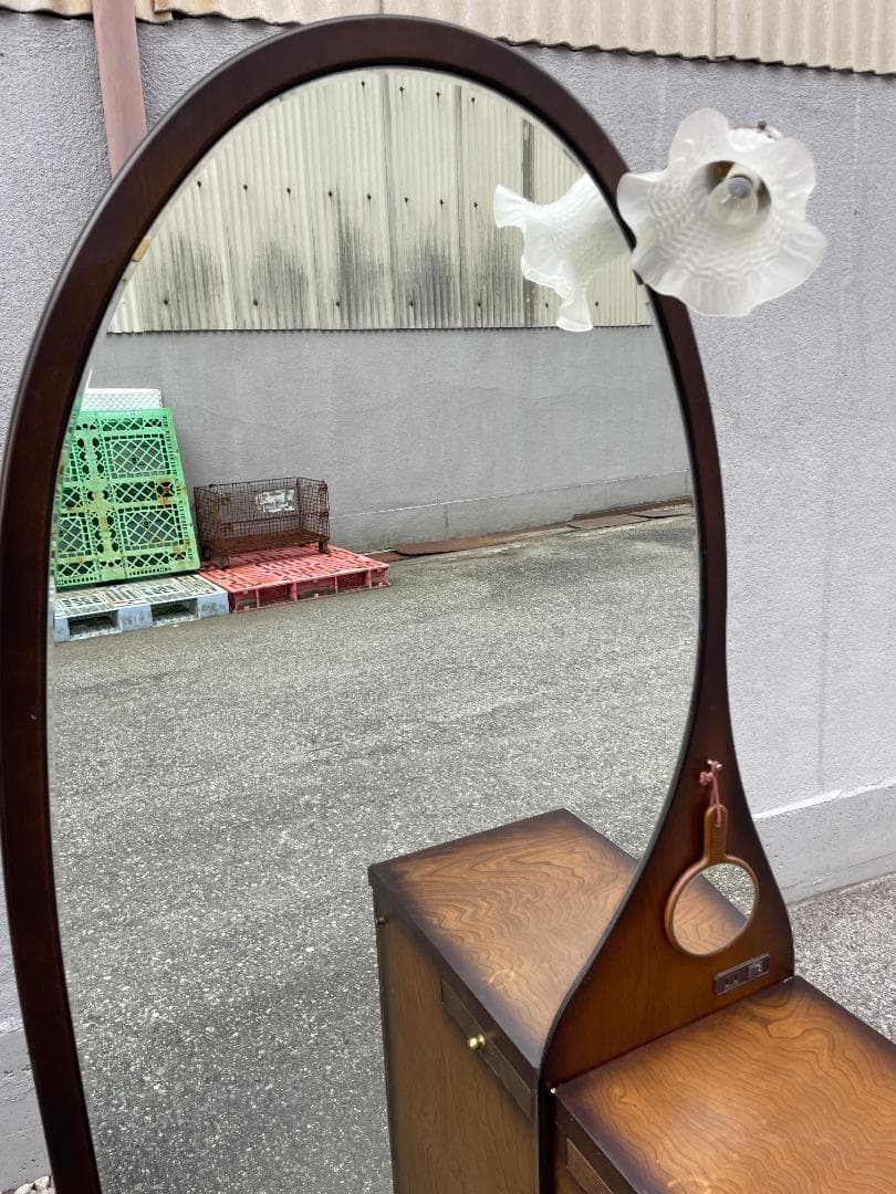 ★引取価格★ 昭和 レトロ 家具 ドレッサー 日本板硝子 ハイミラー 化粧台