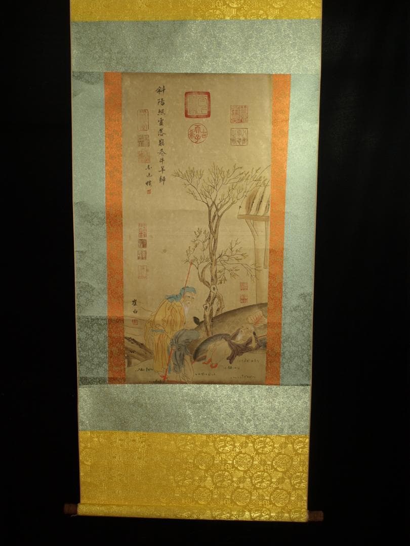 民間仕入れ品　中国清時代の物図　肉筆絵　激安骨董品BD211A13-3