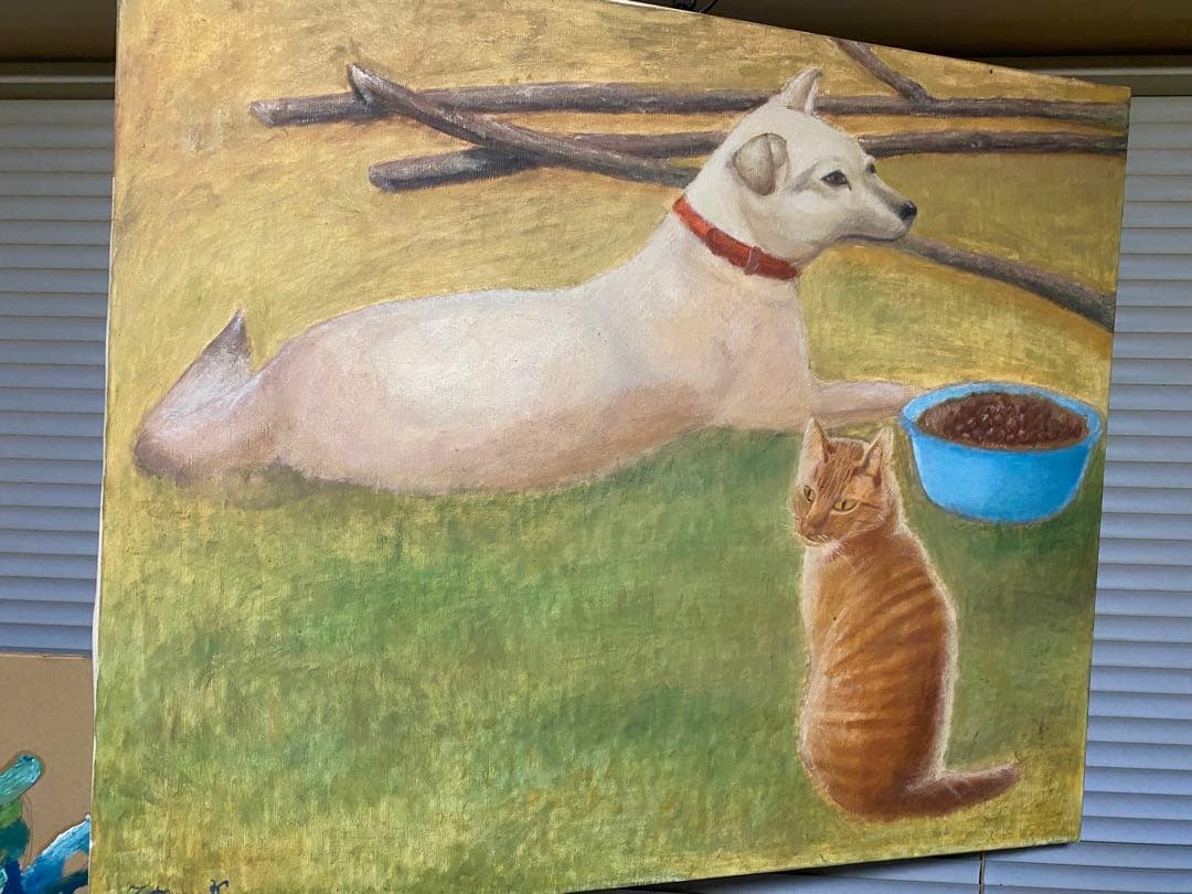 自作絵画　長閑な午後　油彩画