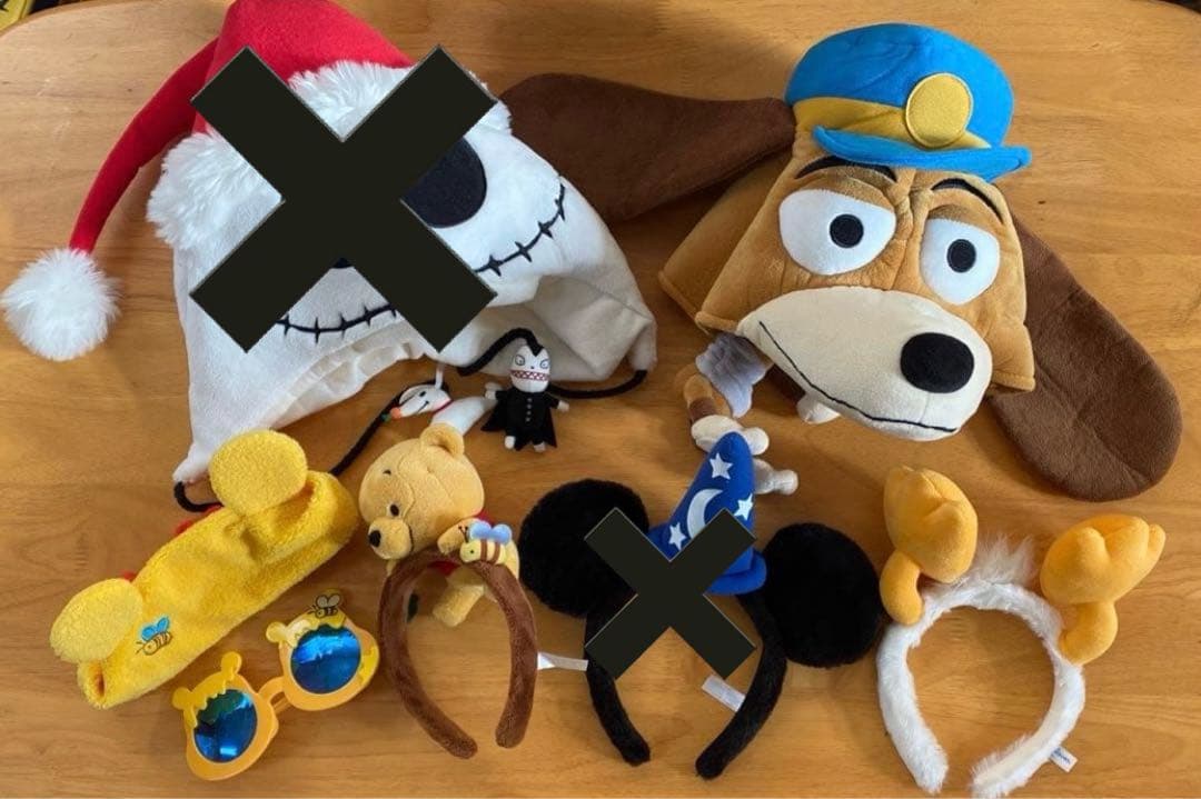 ディズニー　カチューシャ　帽子　7点セット　ジャック　プーさん　ドナルド　ミッキ