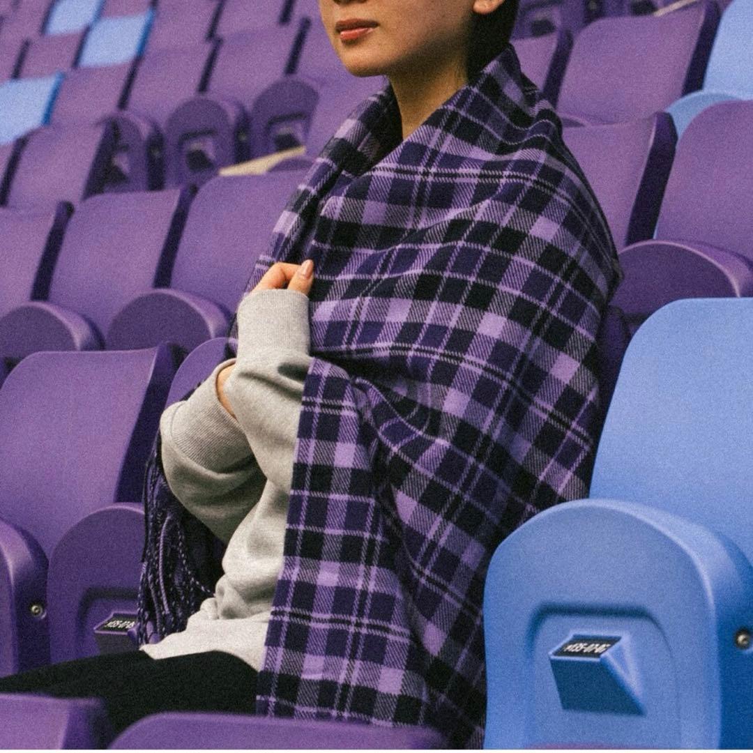 【新品】サンフレッチェ広島　フランス製チェックストール　完売品