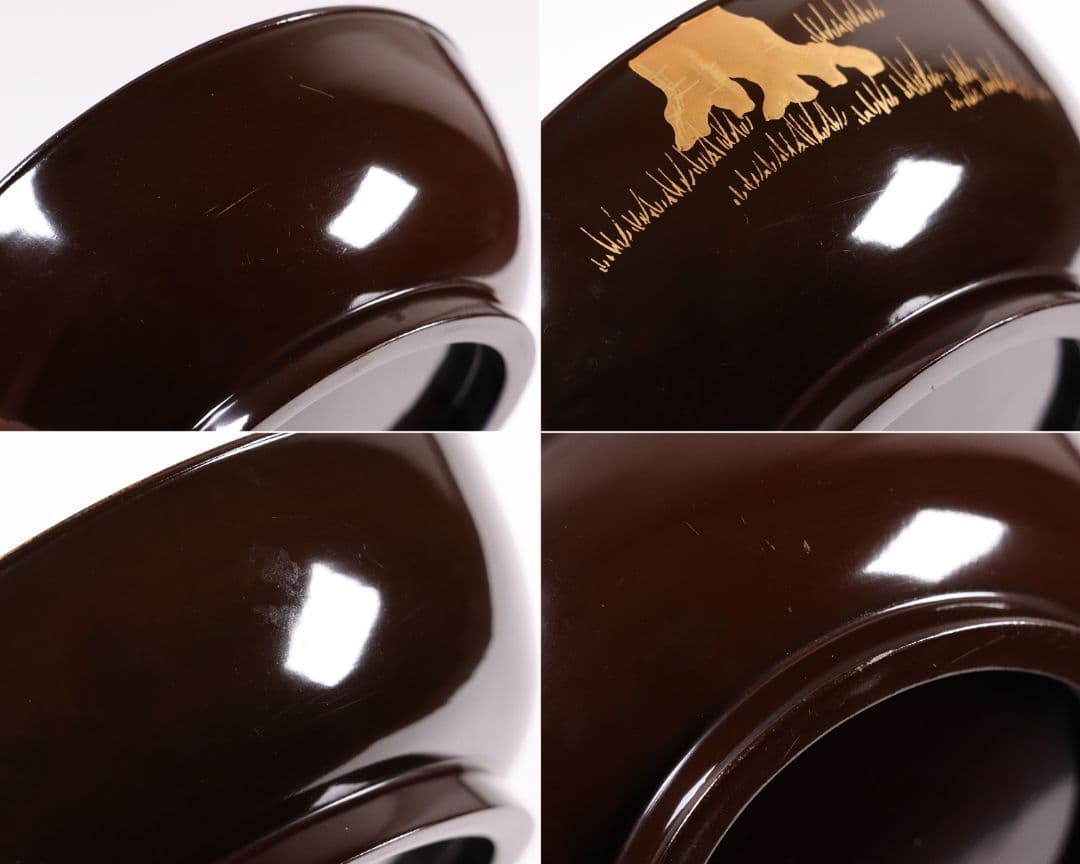 CL50 時代輪島塗 梅金蒔絵 黒塗椀 二客 木製漆器 漆芸 茶懐石