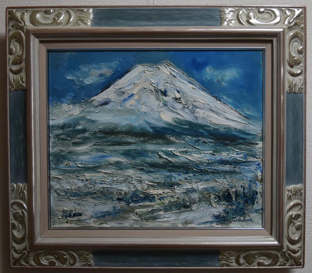 ★特選作品　絵画・洋画・真作　　富士(冬)　作品