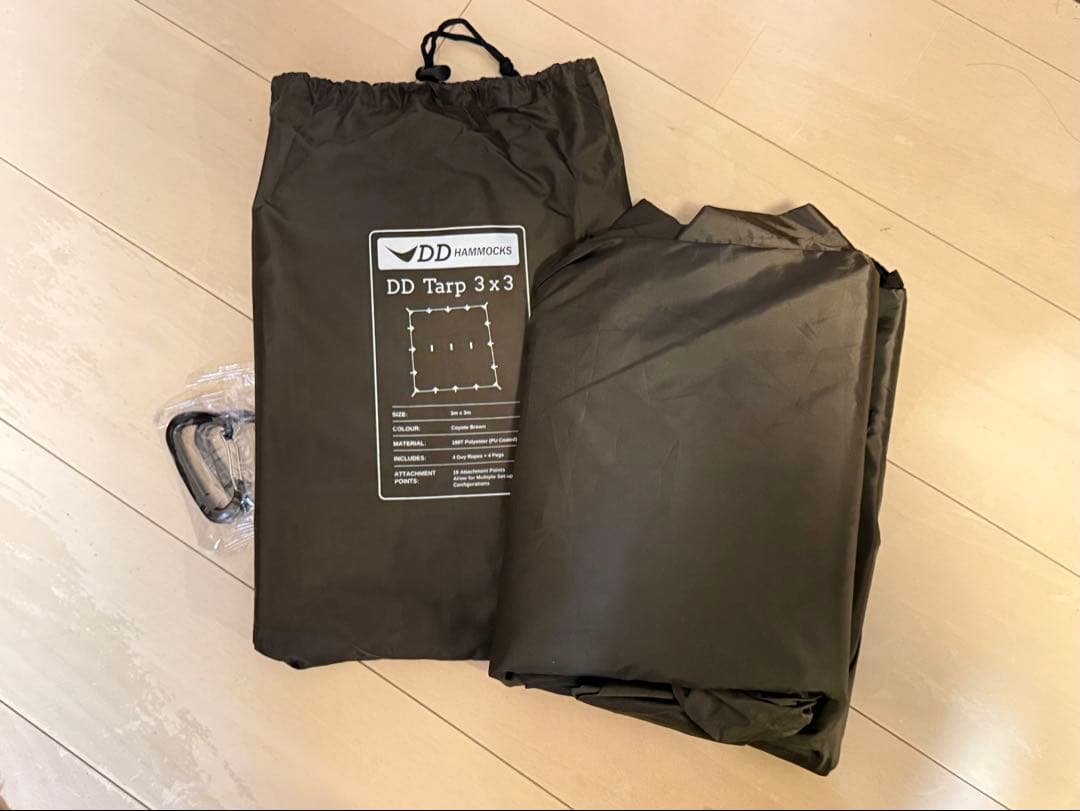 【新品】DD Hammocks DD タープ 3m×3m (コヨーテブラウン)