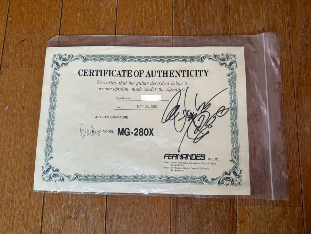 MG280X FERNANDES burny HIDEモデル