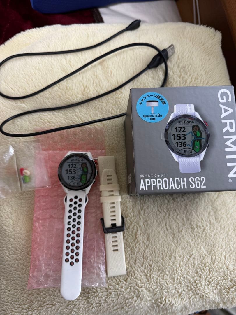 【美品】GARMIN Approach S62 ホワイト　ガーミン ゴルフ