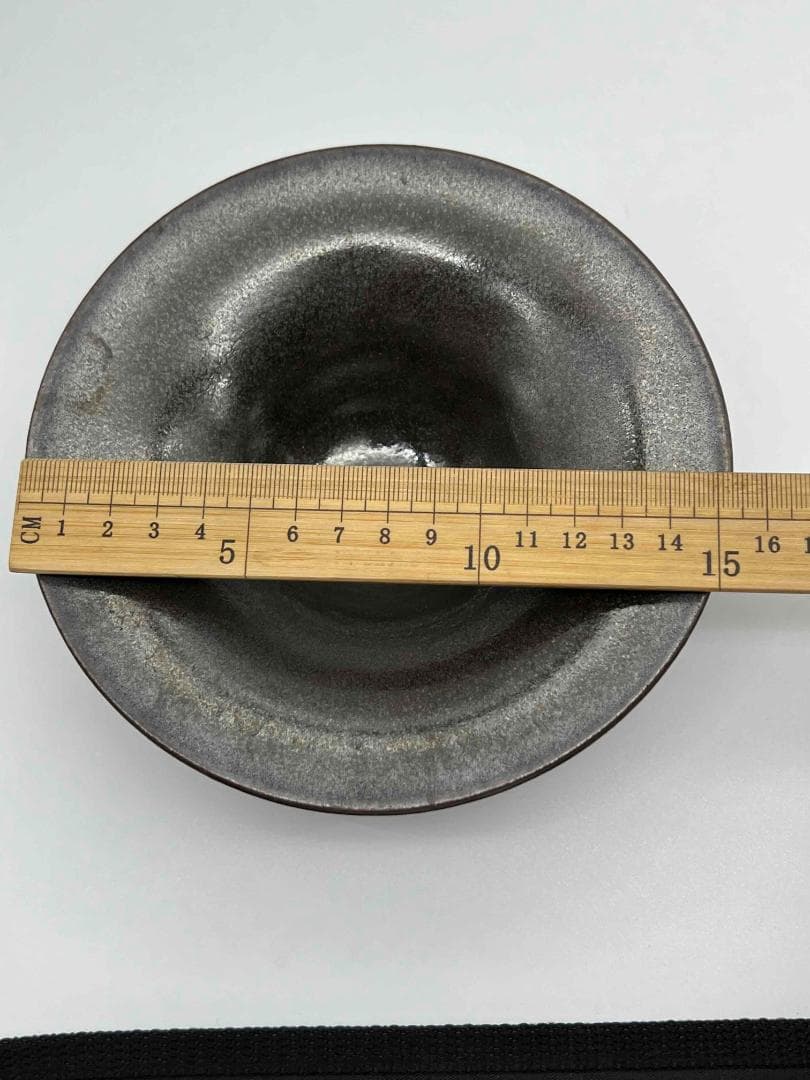 南宋時代　油滴天目茶碗　笠茶盞 旧家蔵出し 唐物　古賞物　時代物(E-69)