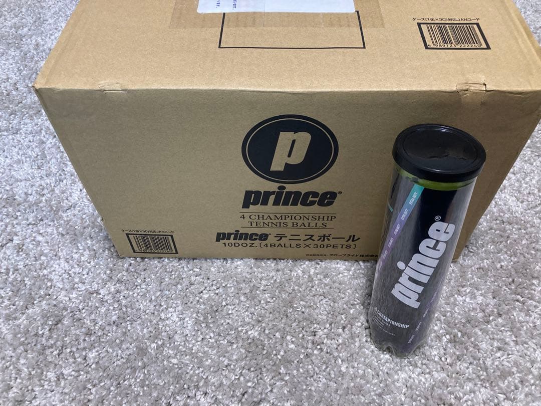 新品未開封　硬式テニスボール プリンス 1缶4球入り 30缶