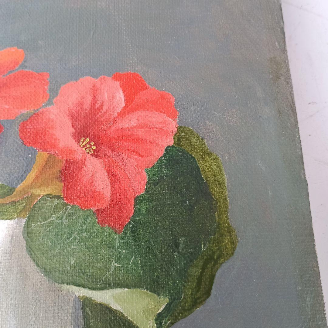 3155）岩戸俊彦　油絵F3号「ナスタチュウム」