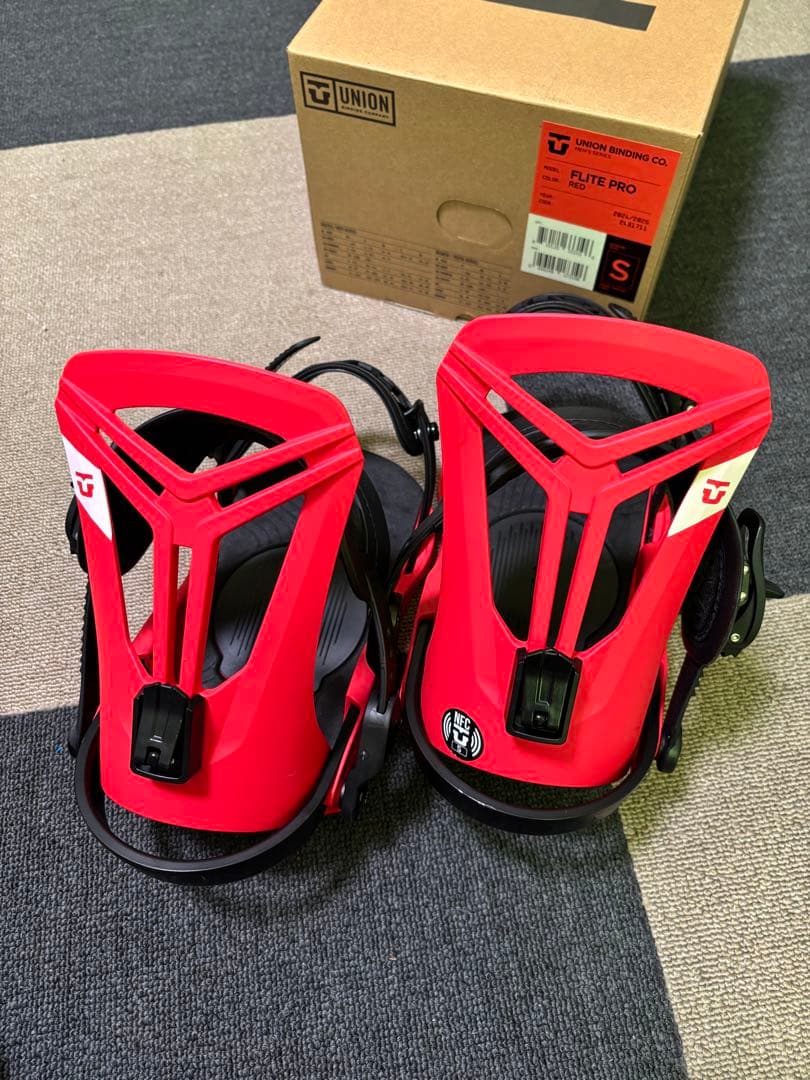 Union Elite Pro ビンディング Sサイズ レッド バインディング