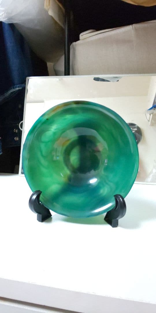 天然メノウ 緑瑪瑙椀 抹茶椀