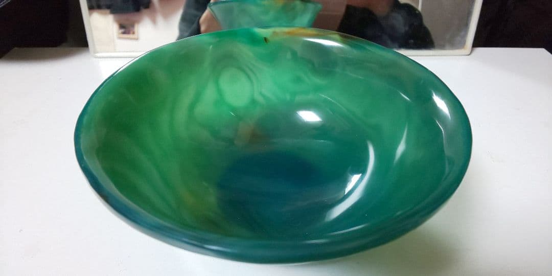 天然メノウ 緑瑪瑙椀 抹茶椀