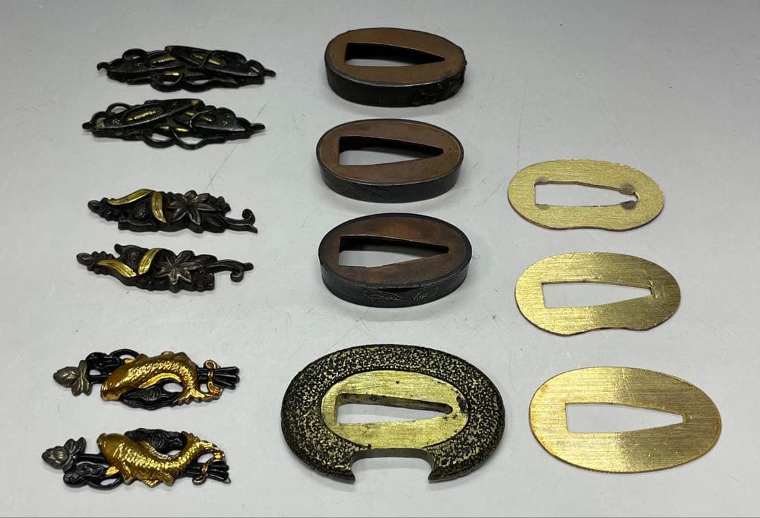 鍔　はばき　目貫　切羽　装具　日本刀　b3273