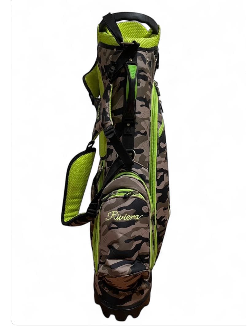 リヴィエラ キャディバッグ ゴルフバッグ 6分割 緑色 軽量