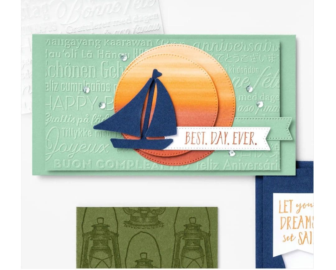 お値下げ！１点限り　未使用　ヨットパンチ＆スタンプ　スタンピンアップ