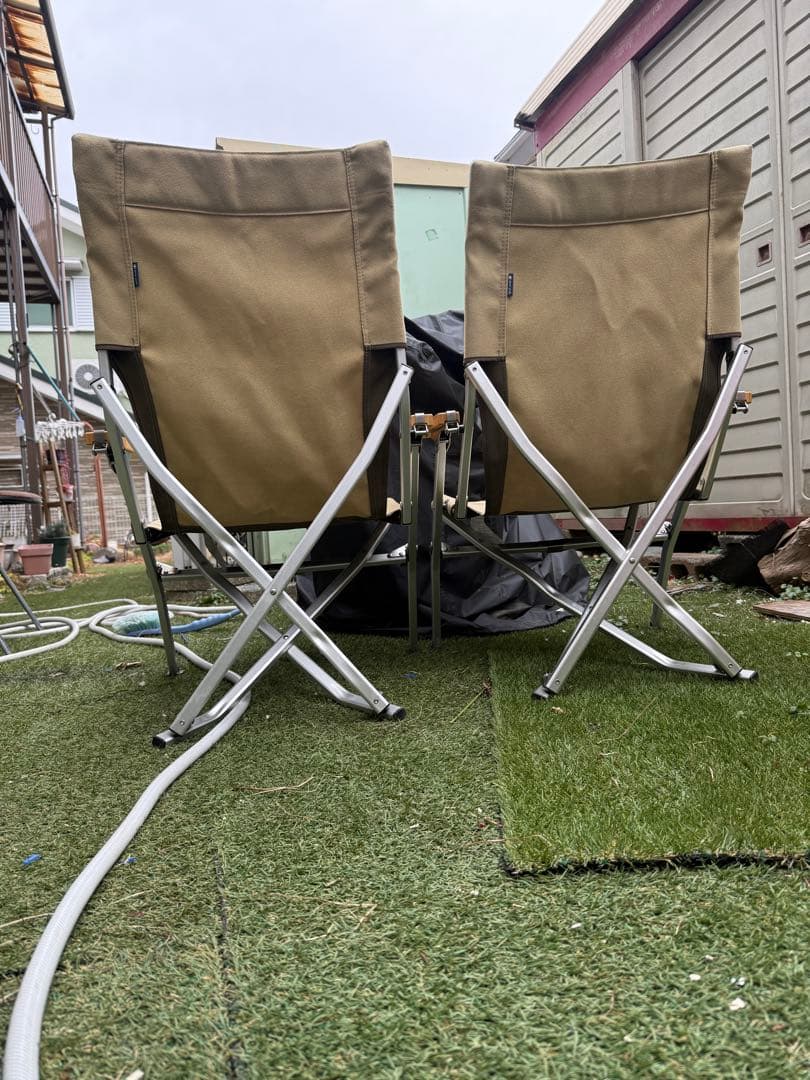 スノーピーク ローチェア30 2脚セット　竹集成材アーム 折りたたみ　キャンプ