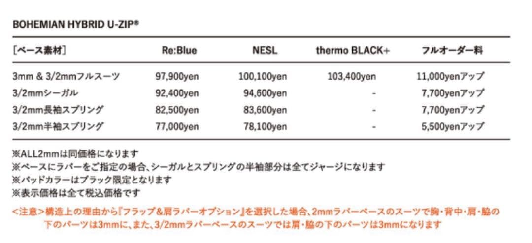 新品未使用 AXXE Classic 3/2mm 半袖スプリング