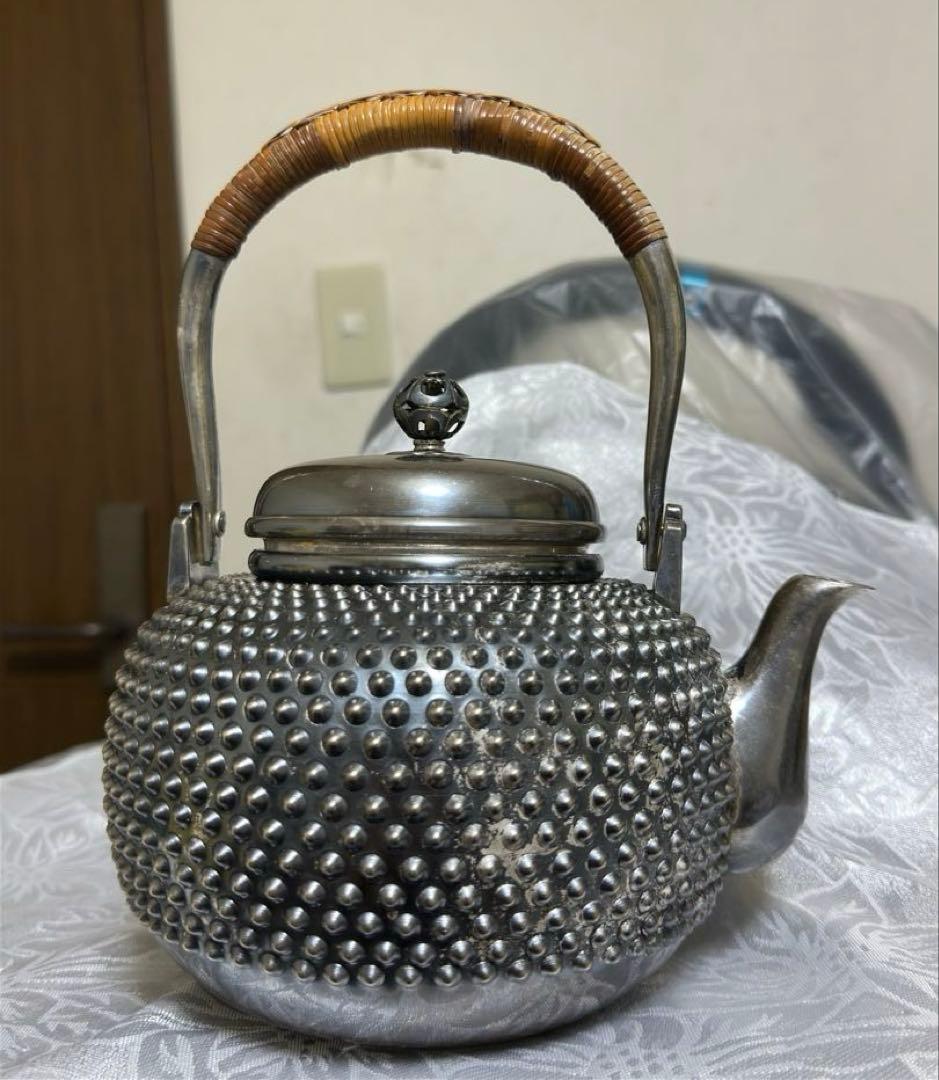 銀瓶　あられ　茶道具　純銀