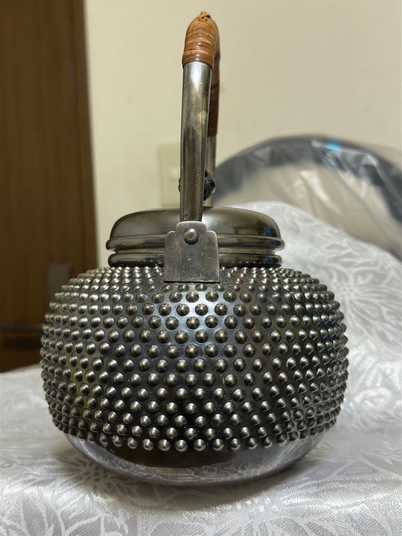 銀瓶　あられ　茶道具　純銀