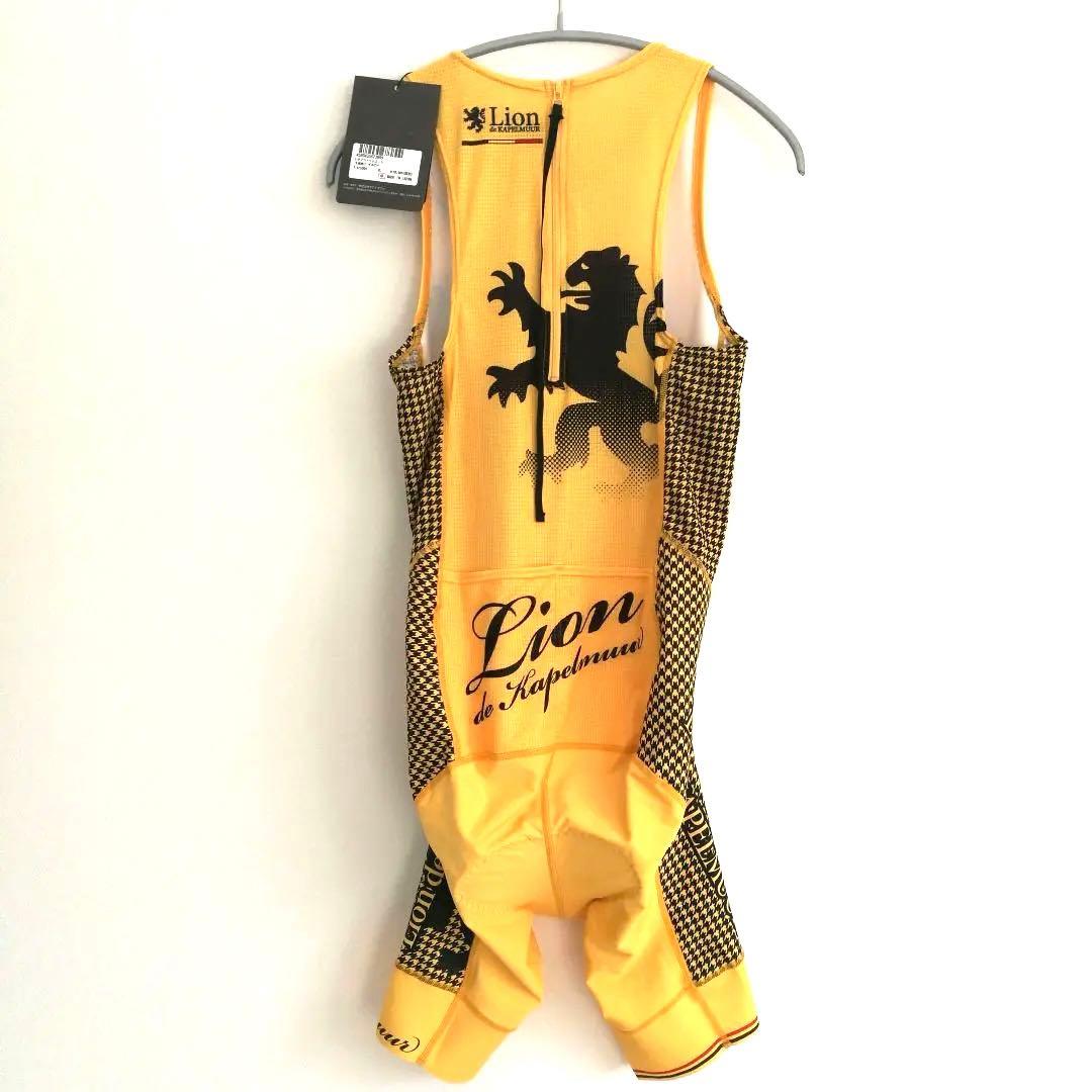 リオンドカペルミュールトライフィットスーツ千鳥格子ビブパンツXLサイクルジャージ