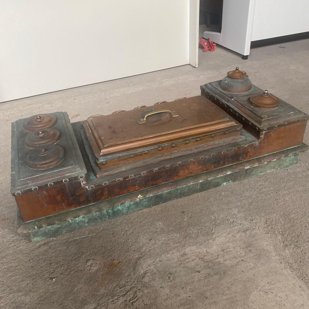 昭和レトロ　燗銅壺 火鉢 囲炉裏 純銅 竈 酒燗器　大正ロマン　骨董　希少