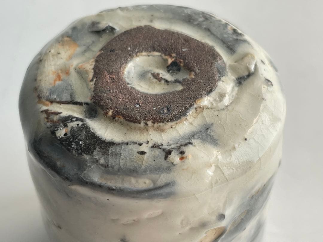 陶芸家　辻村史朗　粉吹　ぐい呑　粉引　酒器　酒杯　筒杯　共箱