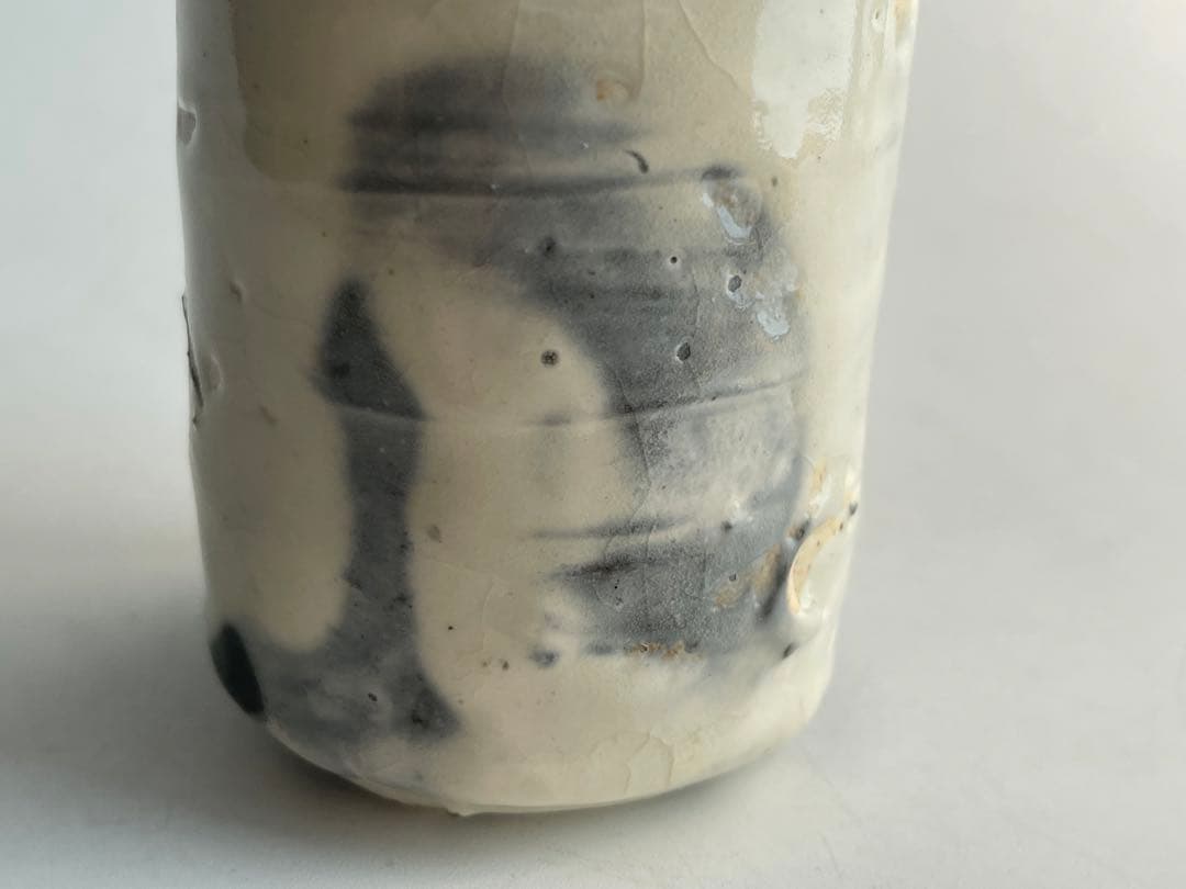 陶芸家　辻村史朗　粉吹　ぐい呑　粉引　酒器　酒杯　筒杯　共箱