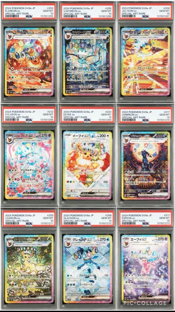 PSA10 連番　ブイズ テラスタルフェスex ブラッキー　ニンフィアなど