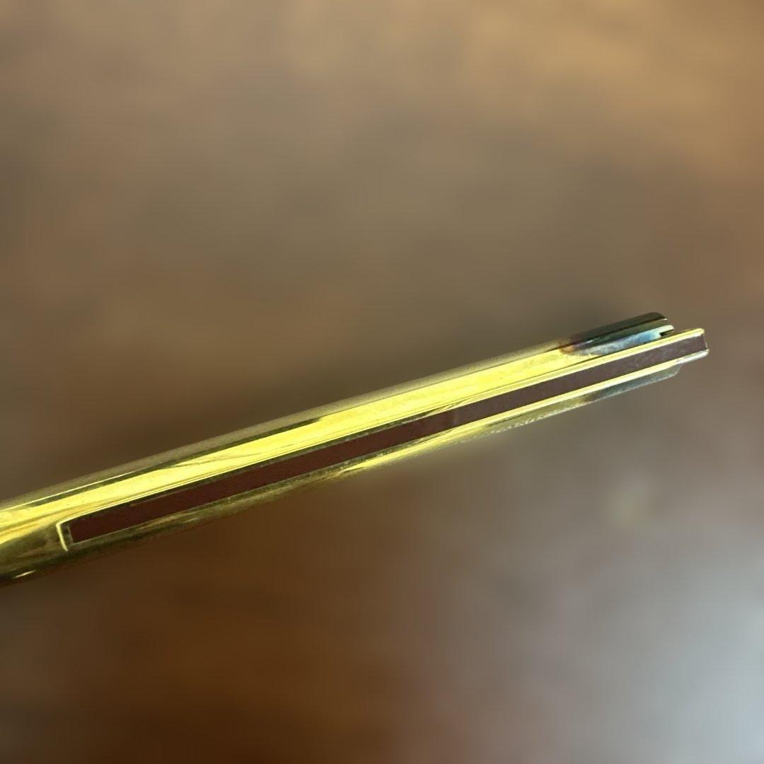 ★希少925刻印★デュポンゴールドライン高級ボールペン インクなし