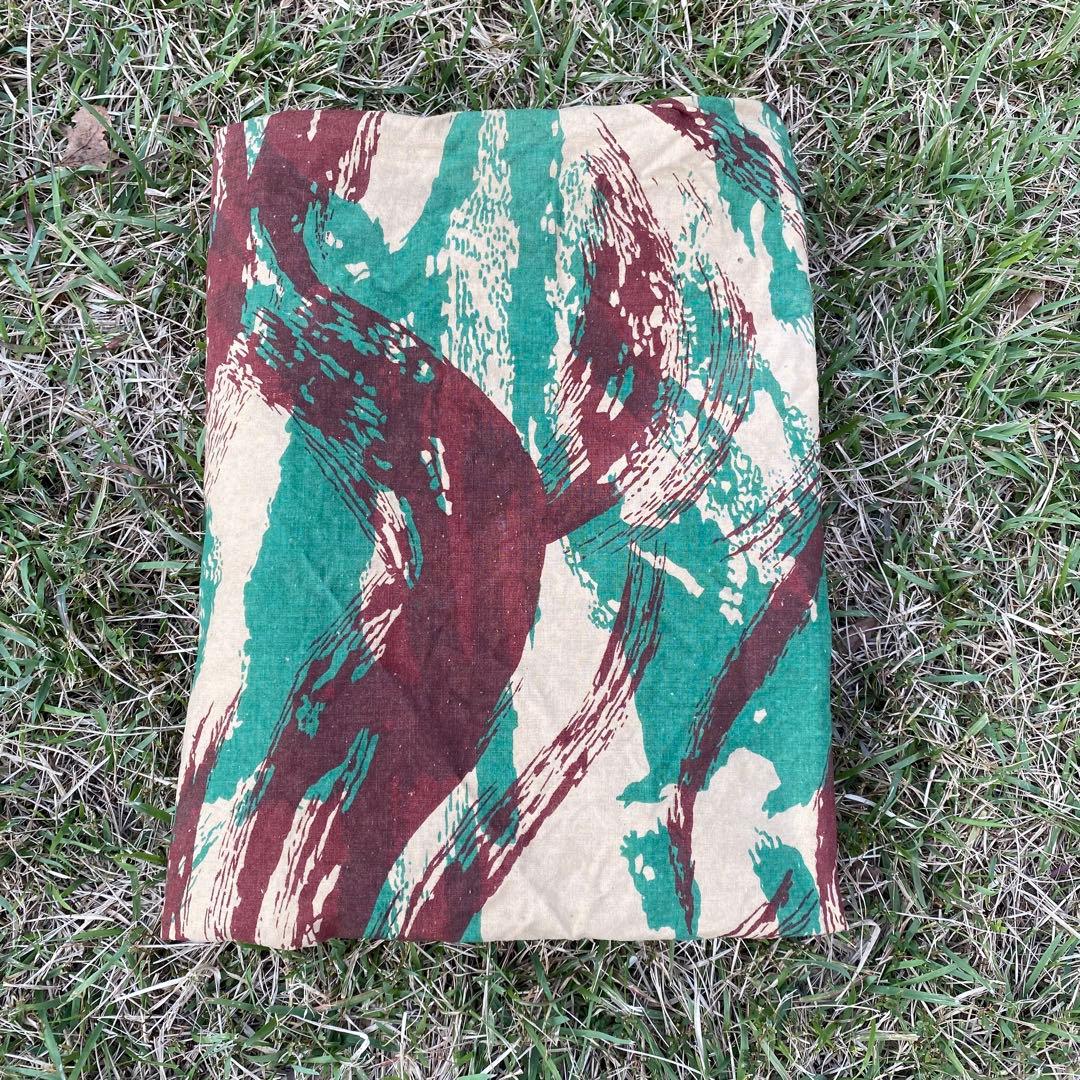 【レア・状態良】フランス軍　軍幕　M51　リザードカモ　１枚　ポンチョ　テント