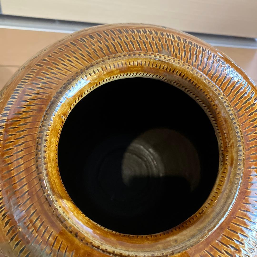 小鹿田焼　おんた焼き　壺　花瓶　大きいサイズ