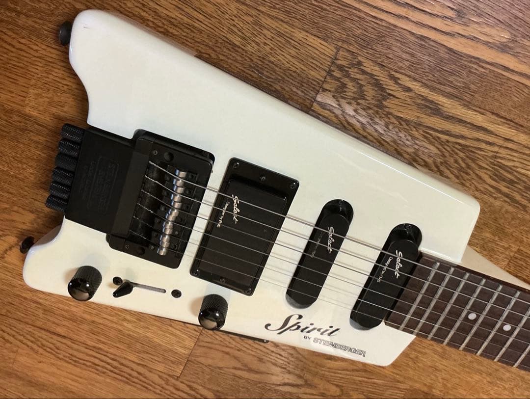 スタインバーガー　Spirit 美品　ギター　ホワイト　普通弦用アダプター付き