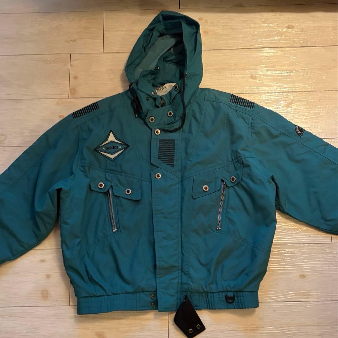 【超希少】アディダス スキーウェア ジャケット ヴィンテージ グリーン L
