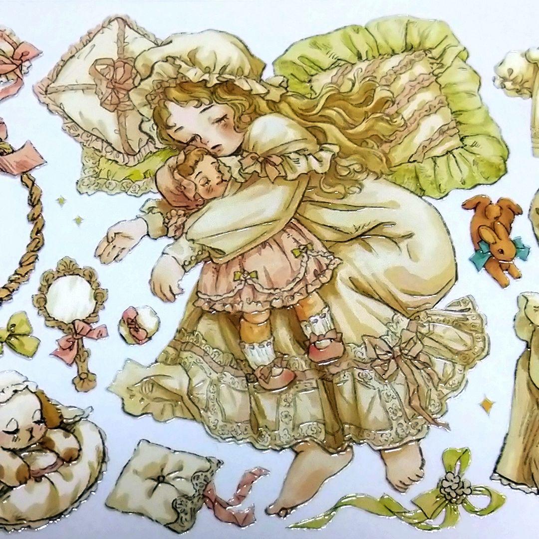 ✩SALE☆J448＃奶油贝利尼(水晶)切り売り海外人物マステ女の子