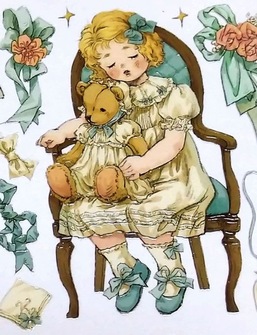 ✩SALE☆J448＃奶油贝利尼(水晶)切り売り海外人物マステ女の子