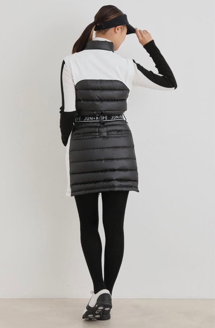 JUN&ROPE タフタフリースコンビDOWNワンピース